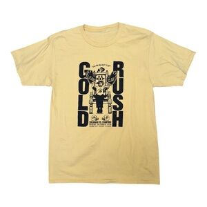 Source Unknown Yellow and Black Short Sleeve Tee with Bold Graphic